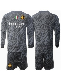 Inter Milan Torwart Ausweichtrikot für Kinder 2024-25 Langarm (+ Kurze Hosen)